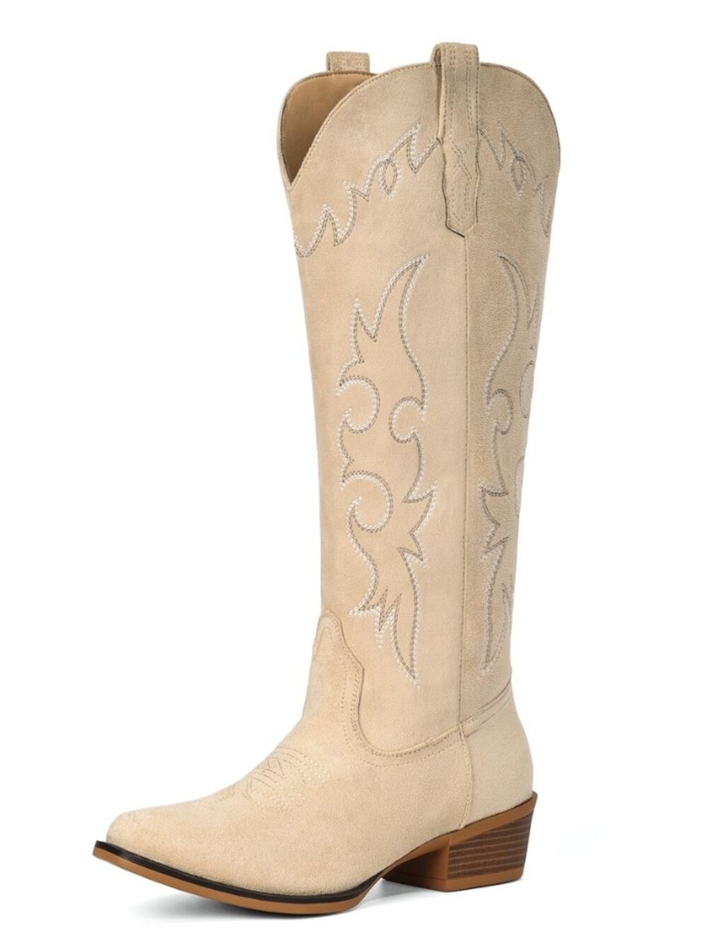 Suede Cowboy Boots for Women Knee High Western Cowgirl Boots